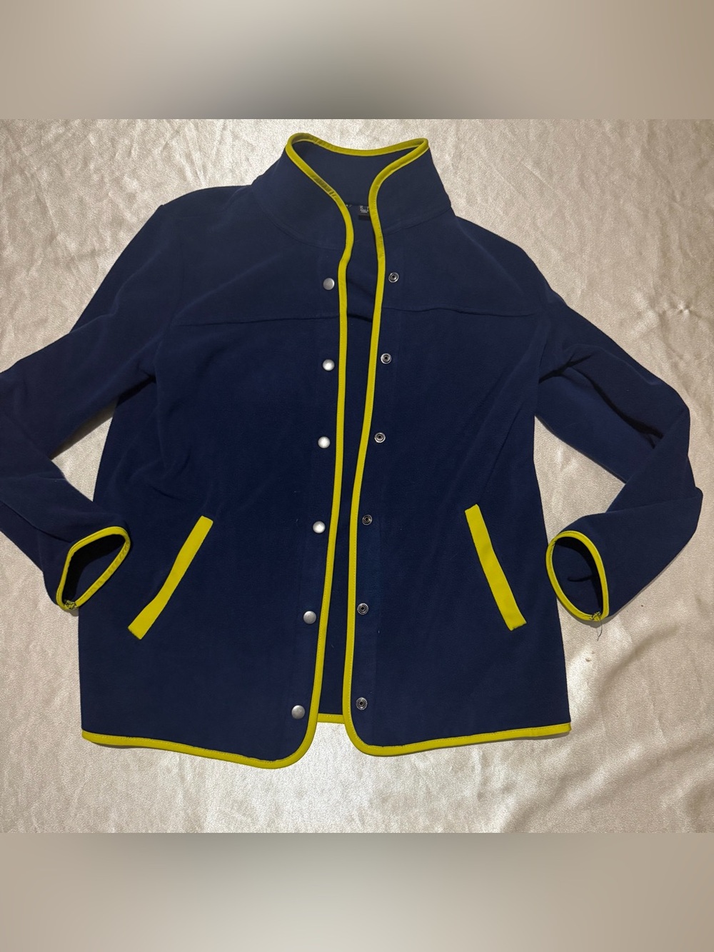 Susan Graver Weekend Polar Fleece Jacket with Contrast Trim medium a463098